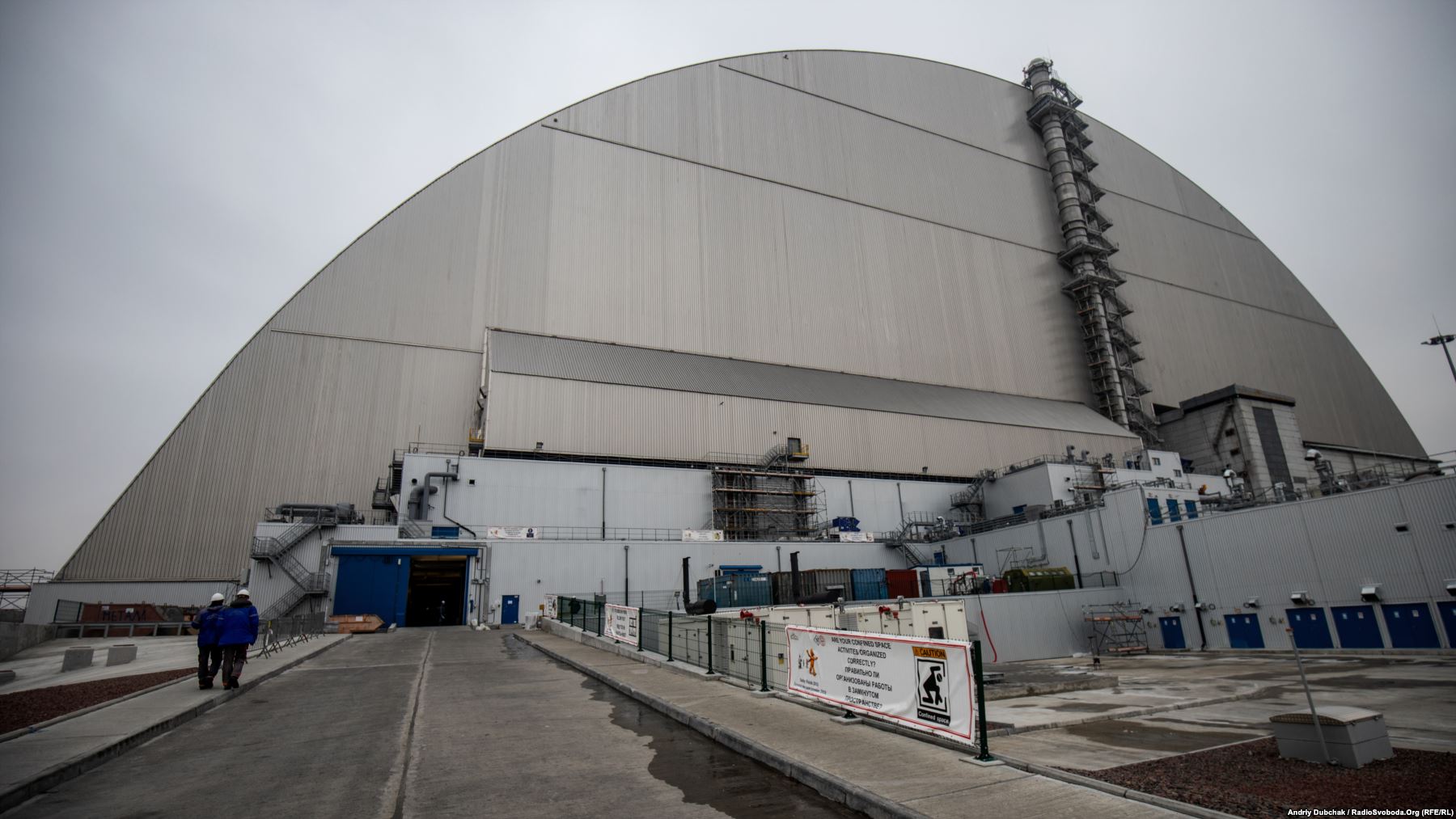 The New Safe Confinement (NSC) was designed to prevent further radiation leaks from Ukraine's stricken Chernobyl nuclear power plant. It took two weeks in November 2016 to slide the massive steel structure into position. At a height of 109 meters and a length of 257 meters, the shield is the world’s largest movable metal structure. It covers the crumbling concrete sarcophagus that encased Chernobyl's reactor number four where an explosion in April 1986 spewed tons of radiation across Europe.