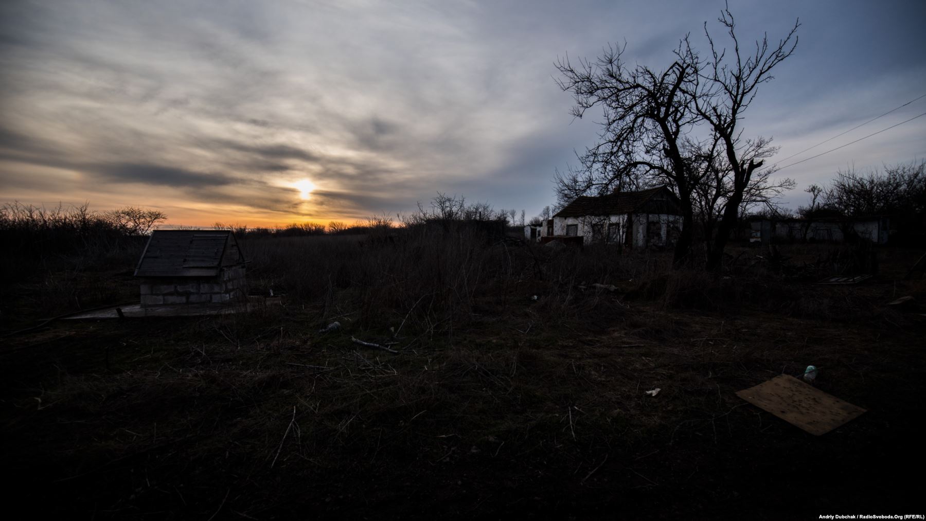 As the sun sets behind the village, fighters on both sides of the conflict prepare for the nightly firefights of a war that is fought largely after dark. The war between Russia-backed separatists and the Ukrainian military has raged for nearly four years and killed more than 10,000 people. 